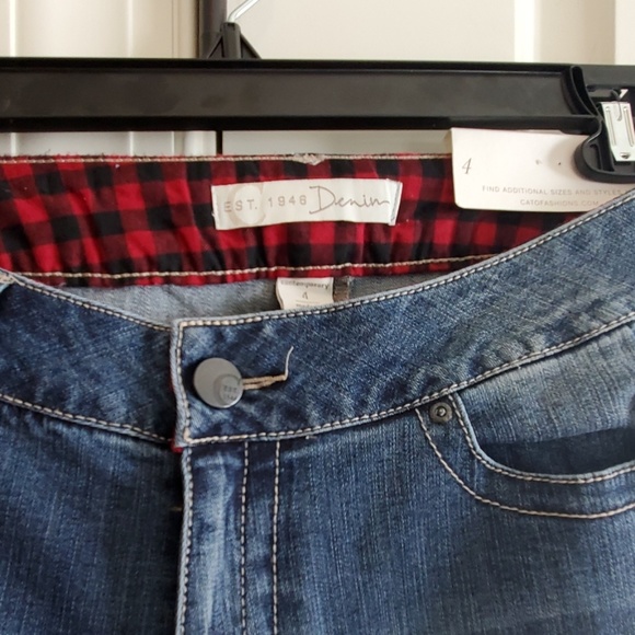 nwt womens sz 4 c est 1946 denim Jean's patchwork - Picture 4 of 5